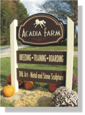 Horse farm signs in Woodstown